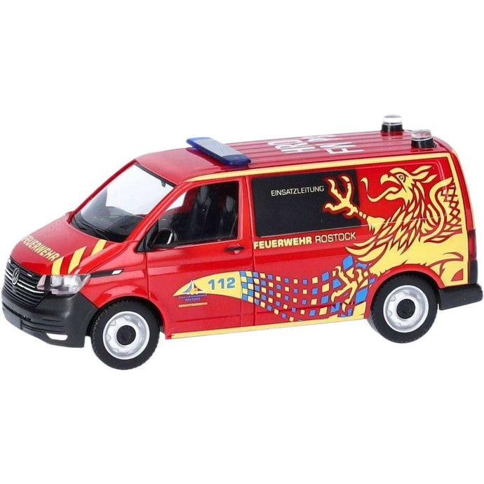 フォルクスワーゲン T6.1 バス ロストック消防隊モデル / Herpa 1/87 建設機械模型 工事車両