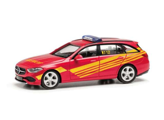 メルセデスベンツ Cクラス コンビ 消防署指揮車 レッド 働く車 ヘルパ / Herpa 1/87 ミニカー