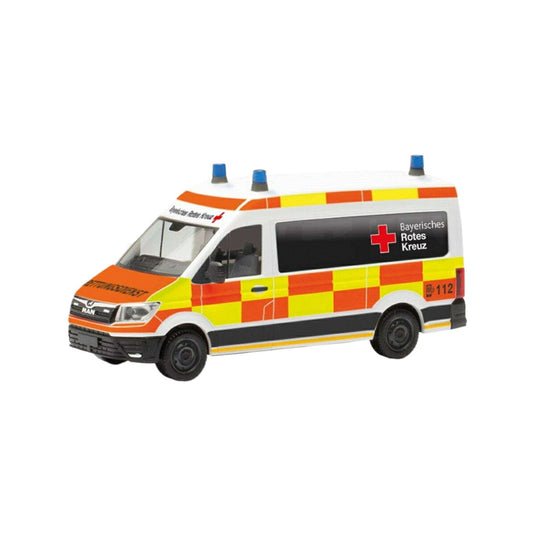 Herpa Bayerisches Rotes Kreuz MAN TGW KTW 097918/ Herpa 1/87  模型