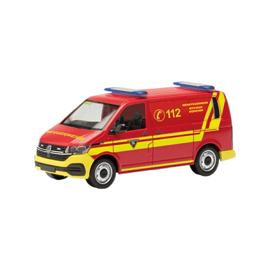 Herpa Feuerwehr MTU/MAN M?nchen Volkswagen T6.1 ハーフバス 097932/ Herpa 1/87  模型