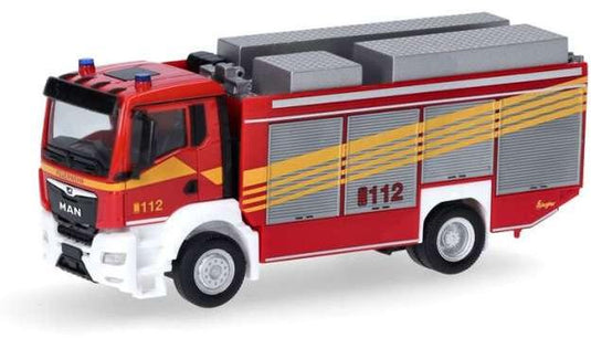 MAN TGS NN RW2 消防署工作車 レッド/イエロー 働く車 ヘルパ / Herpa 1/87 ミニカー