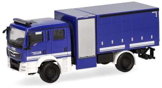 MAN TGM THW ドイツ技術支援隊 ブルー 働く車 ヘルパ 1/87 / Herpa 1/87 ミニカー
