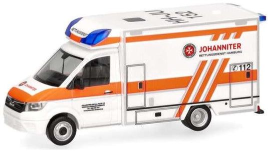 MAN TGE Fahrtec Johanniter Hamburg ホワイト／オレンジ/ Herpa  1/87 ミニカー