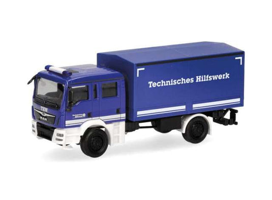 MAN TGM MzKW THW ドイツ技術支援隊 ブルー ヘルパ 1/87 働く車 / Herpa 1/87 ミニカー