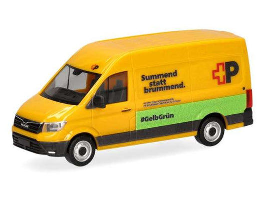 MAN eTGE HD スイスポスト 郵便車 オレンジ ヘルパ 1/87 配送車 / Herpa 1/87 ミニカー