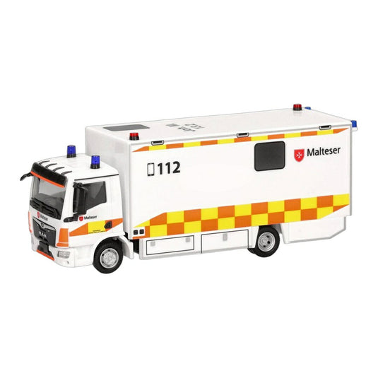 Malteser Muenchen MAN TGL CC ボックス トラック / Herpa 1/87 ミニカー