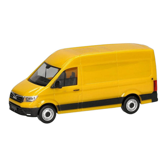 MAN eTGE ボックス イエロー トラック パネルバン / Herpa 1/87 ミニカー