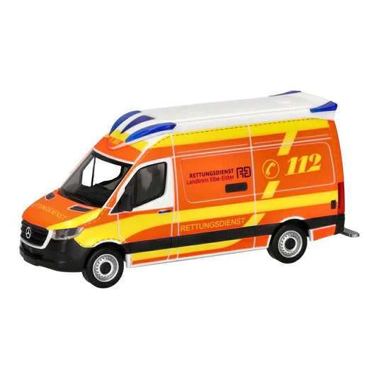 メルセデス・ベンツ スプリンター 18 Delfis 救急車 エルベ＝エルスター郡 / Herpa 1/87 ミニカー トラック模型