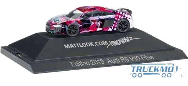 Mattlook Audi R8 V10 Plus / Herpa 1/87 建設機械模型 工事車両