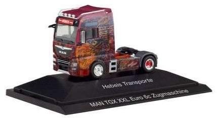 MAN TGX XXL Euro 6c Hebeis Transporte レッド／ブラウン/ Herpa  1/87 ミニカー