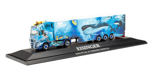 Eisinger Kuehltransporte ボルボ FH Globetrotter XL 冷凍冷蔵セミトレーラー / Herpa 1/87 ミニカー トラック模型