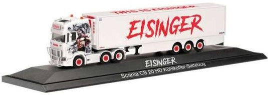 Scania CS 20 HD Eisinger ホワイト／レッド/ Herpa  1/87 ミニカー