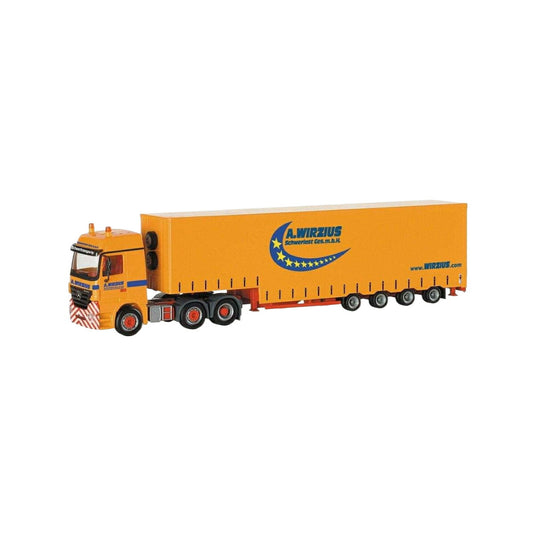 Herpa A. Wirzius Mercedes Benz Actros LH ボリュームセミトレーラー 155762/ Herpa 1/87  模型