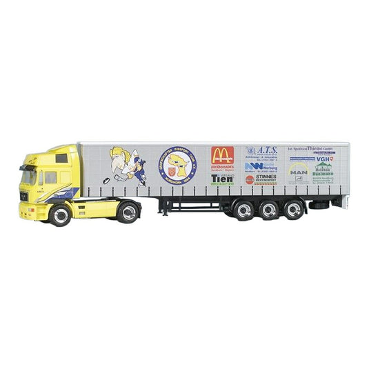 Thieme Spedition MAN F2000 HD カーテンサイドセミトレーラー / Herpa 1/87 ミニカー トラック模型