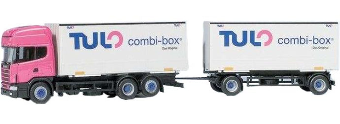 Tulo Scania 144 Topline スワップボディトレーラー トレーラー / Herpa 1/87 建設機械模型 工事車両