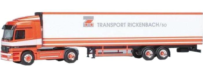 Rickenbach Mercedes Benz Actros L 冷凍セミトレーラー トレーラー / Herpa 1/87 建設機械模型 工事車両