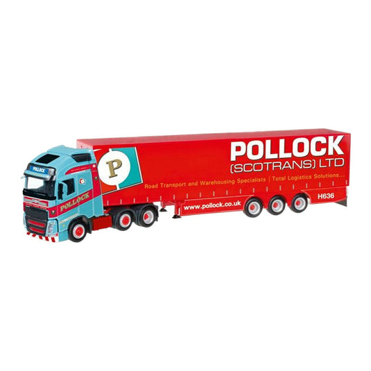 Pollock ボルボ FH GL XL カーテンサイド セミトレーラー / Herpa 1/87 トラック模型