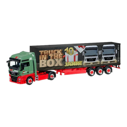Wandt 10 Jahre Truck in the box MAN TGX XXL Euro 6 コンテナセミトレーラー / Herpa 1/87 ミニカー トラック模型