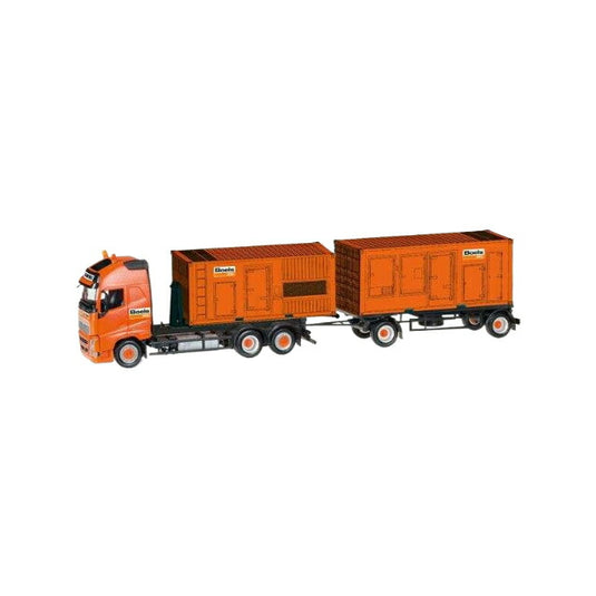 Herpa Boels Volvo FH GL XL フックリフトトレーラー 発電機2台付き LKWモデル 307031/ Herpa 1/87  模型