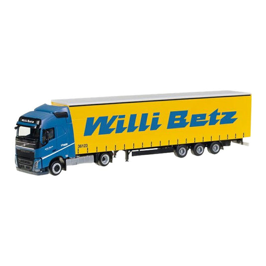 Willi Betz ボルボ FH Gl. ローライナー カーテンサイド セミトレーラー / Herpa 1/287 トラック模型