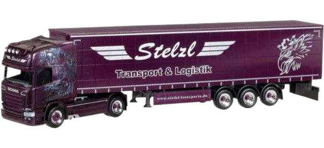 Stelzl トラックモデル Scania R TL トラック / Herpa 1/87 建設機械模型 工事車両