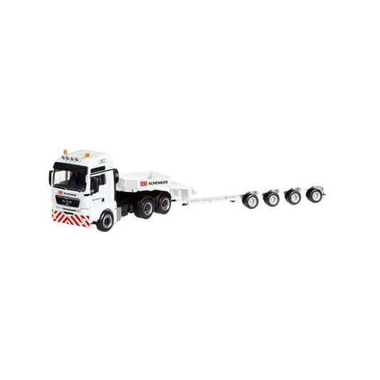 DB Schenker MAN TGX XXL 6x4 Euro 5 低床 積載車 / Herpa 1/87 建設機械模型 工事車両