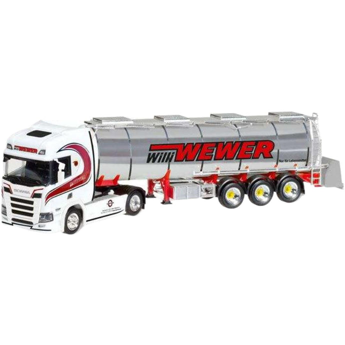 スカニア CR HD クロームタンク トレーラー / Herpa 1/87 建設機械模型 工事車両