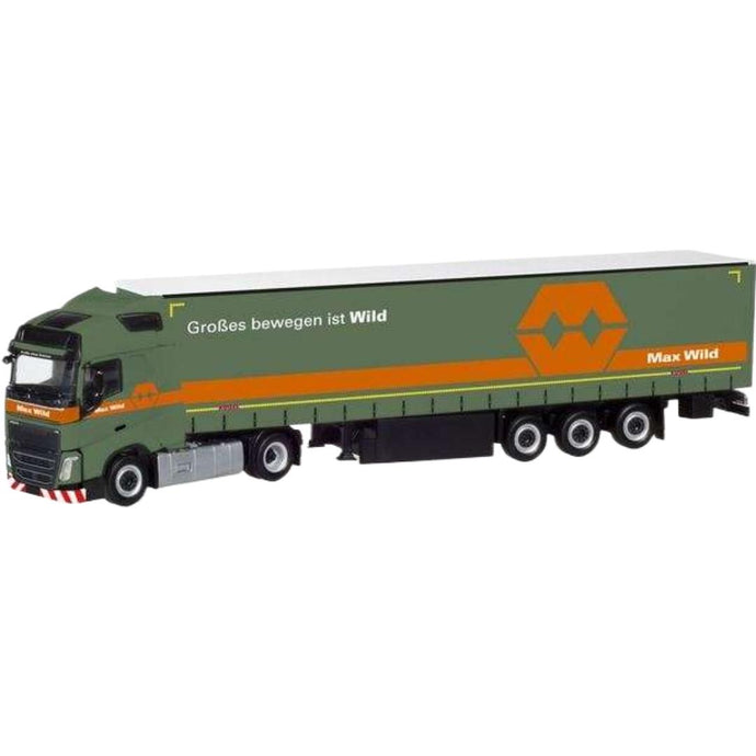 Max Wild Volvo FH GL カーテンサイドトレーラー トラクタ / Herpa 1/87 建設機械模型 工事車両