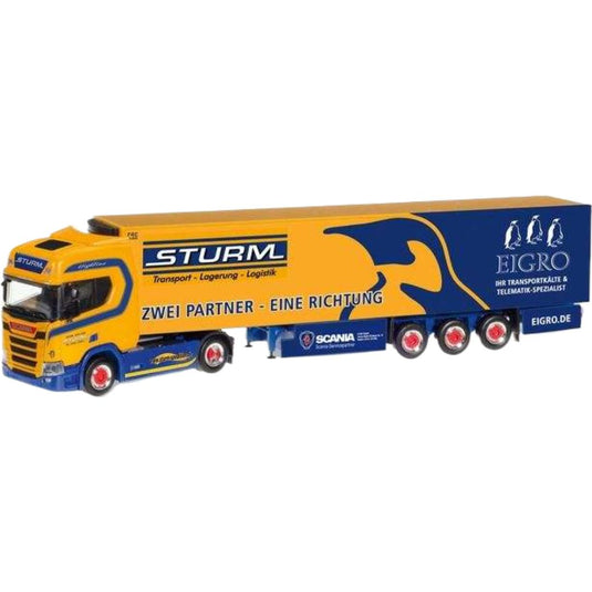 Sturm Eigro Scania CR ハイルーフ ダンプ / Herpa 1/87 建設機械模型 工事車両