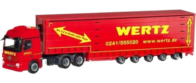 Wertz Aachen Mercedes-Benz ActL 6x4 トラクタ / Herpa 1/87 建設機械模型 工事車両