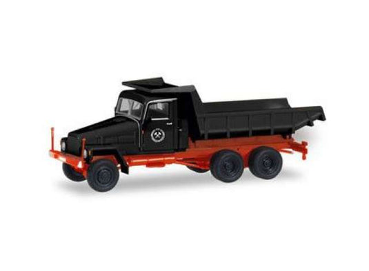 IFA G5 石炭輸送車 ブラック/レッド 働く車 ヘルパ 1/87 ミニカー / Herpa 1/87 ミニカー