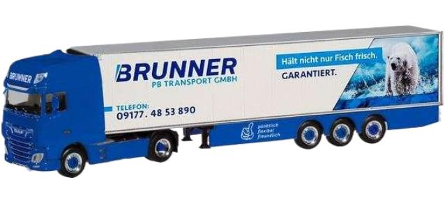 PB Transporte Brunner DAF XF SSC Euro 6 トラック / Herpa 1/87 建設機械模型 工事車両