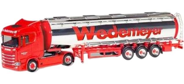 Wedemeyer Scania CS 20 低屋根クロム トラック / Herpa 1/87 建設機械模型 工事車両