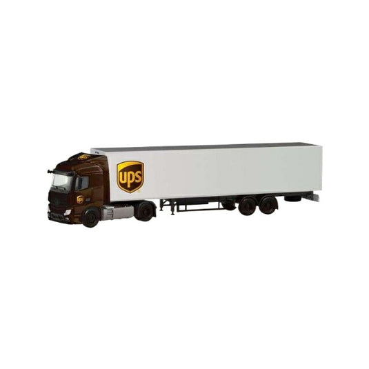 Herpa UPS Mercedes Benz Actros Streamspace ボックスセミトレーラー 311359/ Herpa 1/87  模型