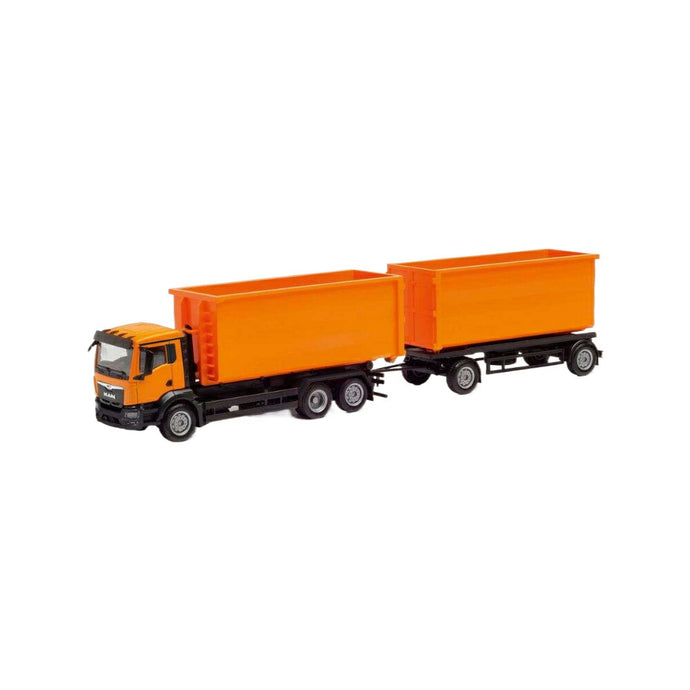 Herpa MAN TGS NN ロールオフコンテナトレーラー コミューナルオレンジ 311380/ Herpa 1/87  模型