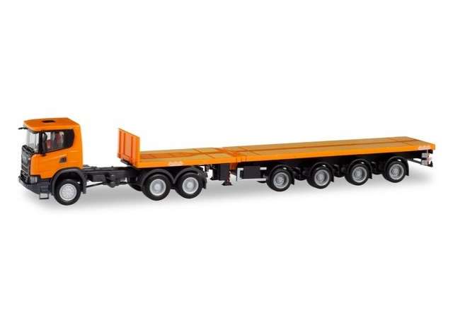 Scania CG テレトレーラー オレンジ/Herpa 1/87ミニカー