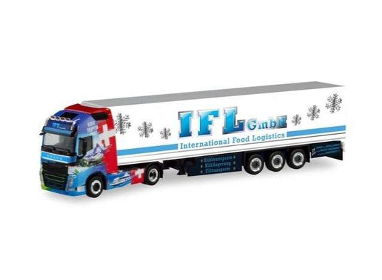 Volvo FH Gl XL K.Sz. IFL ケルン ボルボ スイス ブルーホワイトレッド/Herpa 1/87ミニカー