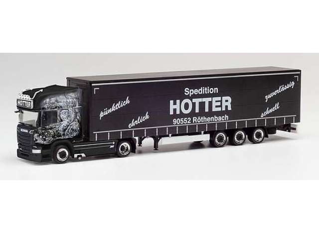 Scania R TL G.Sz. ホッター ブラック/Herpa 1/87ミニカー