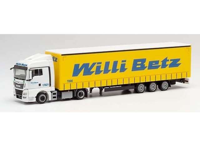 MAN TGX XLX E6c L.Sz. ヴィリー・ベッツ ホワイトイエロー/Herpa 1/87ミニカー