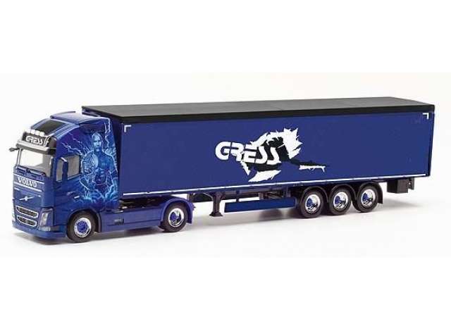 Volvo FH Gl XL Sch.Sz ヘルムートグレス トランスポート ブルー/Herpa 1/87ミニカー