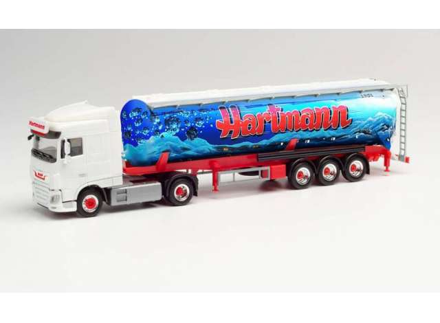 DAF XF SC E6 S.Sz. ハルトマン ホワイトブルー/Herpa 1/87ミニカー