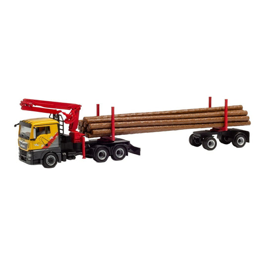 Mengel MAN TGX L ロング木材運搬車 トラック / Herpa 1/87 トラック模型