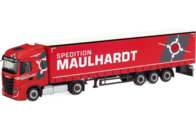 Spedition Maulhardt Iveco S-Way カーテン トラック / Herpa 1/87 建設機械模型 工事車両