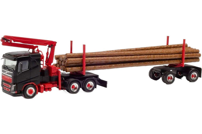 Volvo FH FD 木材運搬セミトレーラー トレーラー / Herpa 1/87 建設機械模型 工事車両