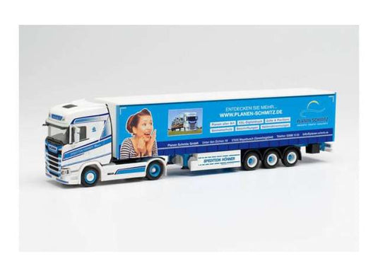 Scania CS HD G.Sz. ヘーナープランシュミッツ ブルーホワイト/Herpa 1/87ミニカー