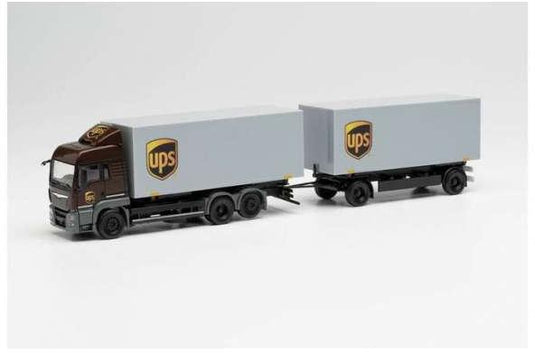 MAN TGS LX E6 W. Hz. UPS ブラウン／グレー/ Herpa  1/87 ミニカー