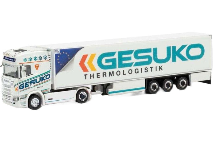 Gesuko Scania CS20HD 冷蔵ボックス トラック / Herpa 1/87 建設機械模型 工事車両
