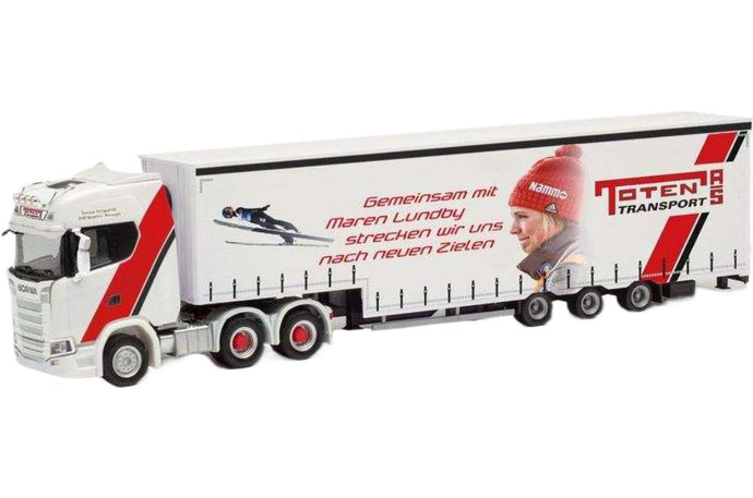 Herp Toten Transport Maren Lundby Scania トラック / Herpa 1/87 建設機械模型 工事車両