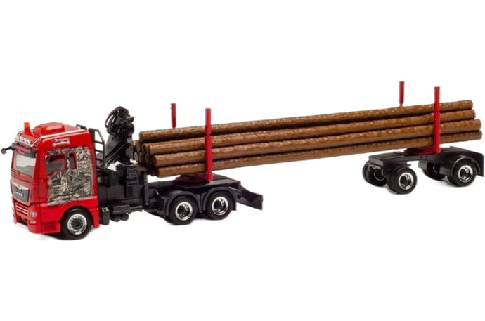 Wurm 木材運搬 MAN TGX XLX Euro 6c ロングティンバートランスポーター トレーラー / Herpa 1/87 建設機械模型 工事車両