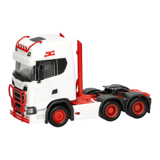 スカニア CS20HD トラクター 3軸 ホワイト レッド トラクターヘッド / Herpa 1/87 トラック模型